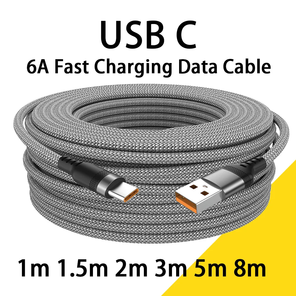 FastCharge™ 6A — Cable USB-C de Carga Superrápida | 1M–8M