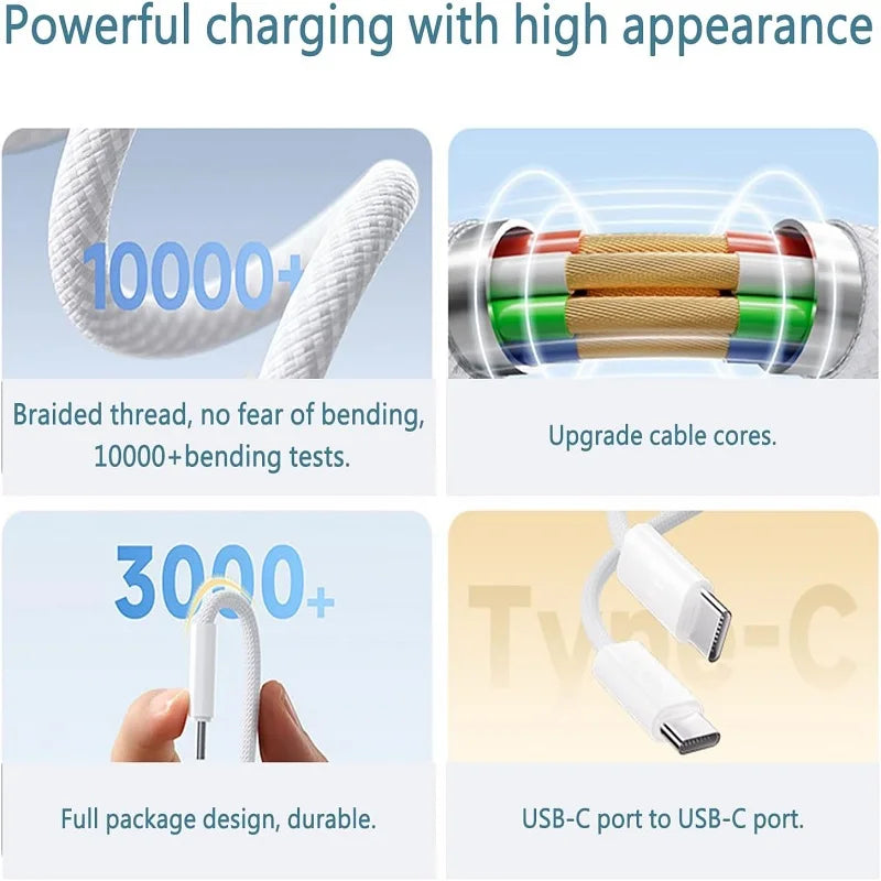 Cable USB-C a USB-C de Nylon