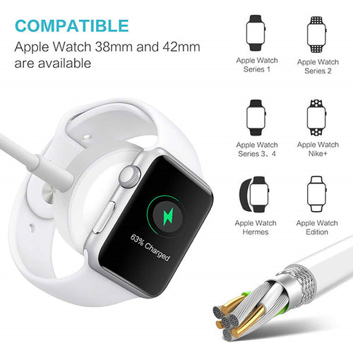 Cargador Inalámbrico 3 en 1 de Carga Rápida con Cable USB